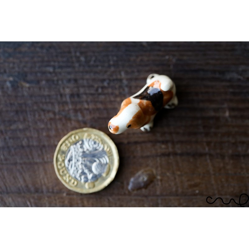 redchocol8® Ceramic Tiny Miniature Brown Dog Animals Gift Home Decor
