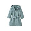 Vertbaudet Organic Collection: Baby Animal Muslin Bathrobe, peacock blue