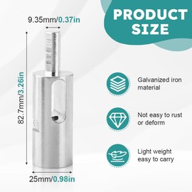 Wire Twisting Tool for Drill, Twist Ties 9 Gauge Drill Chuck Tool for Chain Link Fence, Easy Twist Fence Ties Tool for Chain Link Wire Fence Fit 3/8” Chuck Power Drill(Silver)