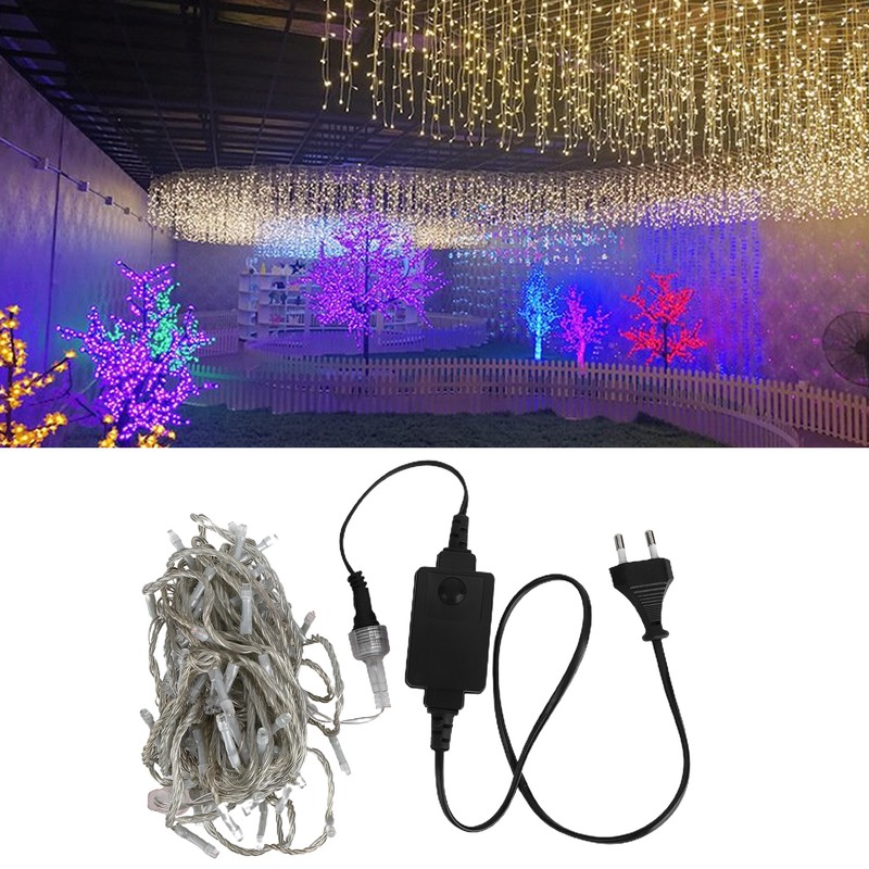 10m 100LED String Lights 24V Waterproof 8 Modes Ornamental Lamp