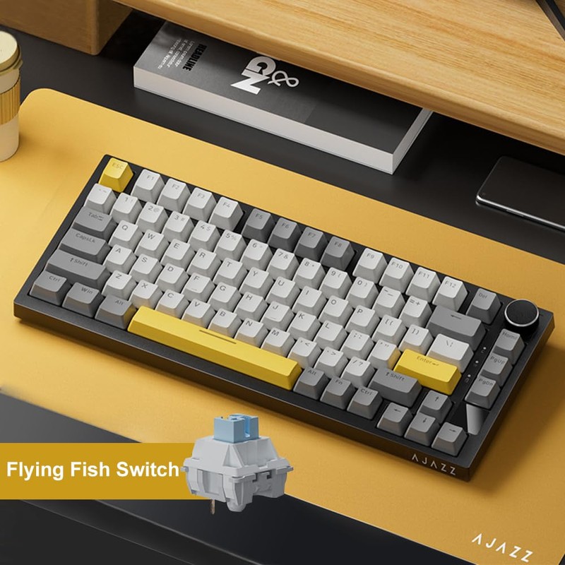 AJAZZ AK820 Pro 75% Gaming Keyboard, Triple Mode Connected RGB