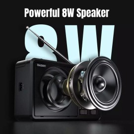 Raddy RF206 Shortwave Radio | FM/AM/SW | 8W Speaker | LCD Display