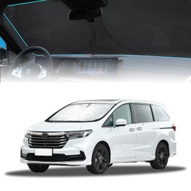 for Odyssey 2024 Windshield Sun Shade Foldable Sunshade fit for Honda Odyssey 2018-2022 2023 LX,EX,EX-L,Touring,Elite Minivan Windshield Cover, Front Window Shield 210T Sun Visor Car Accessories
