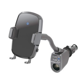 Perseed PPH2046 Pellucid Car Accessories Smartphone Holder Automatic Opening and Closing Wireless Charging Holder Flexible BK