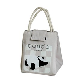 LATERONON Lunch Bag for Women Large Capacity Leakproof Cooler Lunch Box for Men Insulated Reusable Lunch Box Containers for Kids Cute Tote Bags for Office, Picnic, School-Pink(PANDA2)