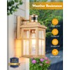 VIANIS 2 Pack Motion Sensor Outdoor Wall Lights, Modern Gold