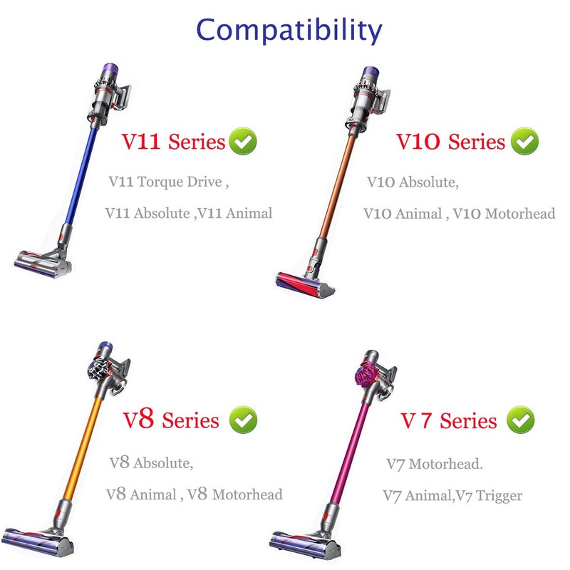I clean 6pcs Replacement for Dyson V10 Attachments, Compatible with