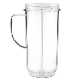 QueenTrade QT Tall 22oz Replacement Part Cup Mug with handle compatible with 250w Magic Bullet On-The-Go Mug