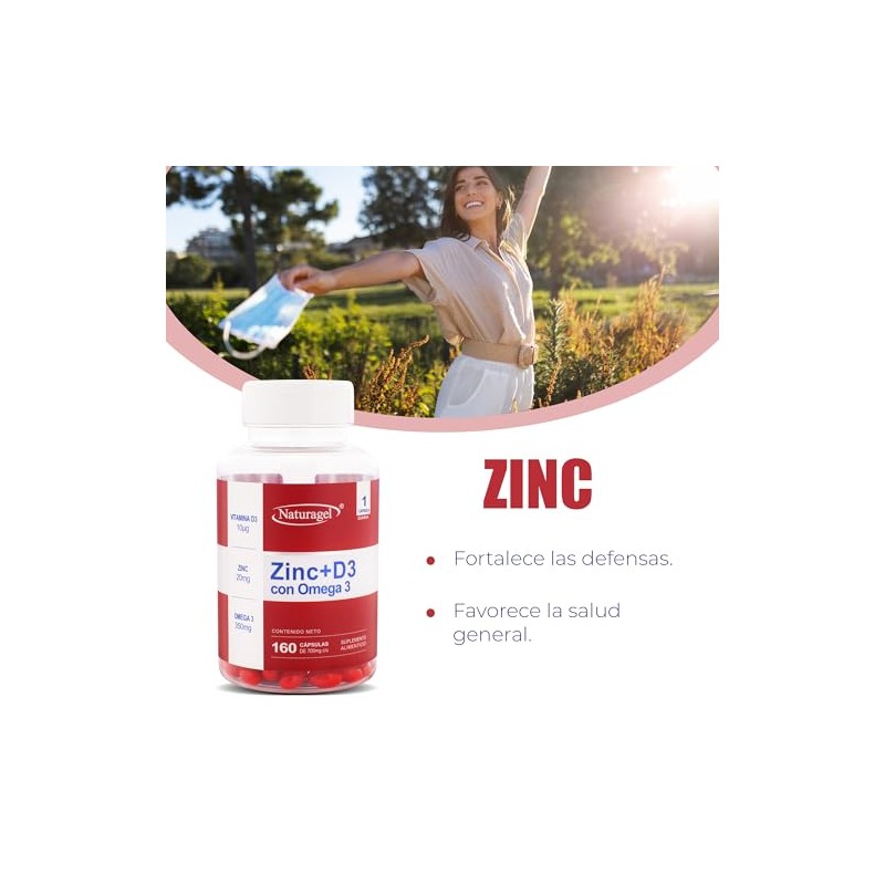 Zinc Naturagel Vitamina Omega Bienestar General Refuerzo Huesos Defensas Naturales