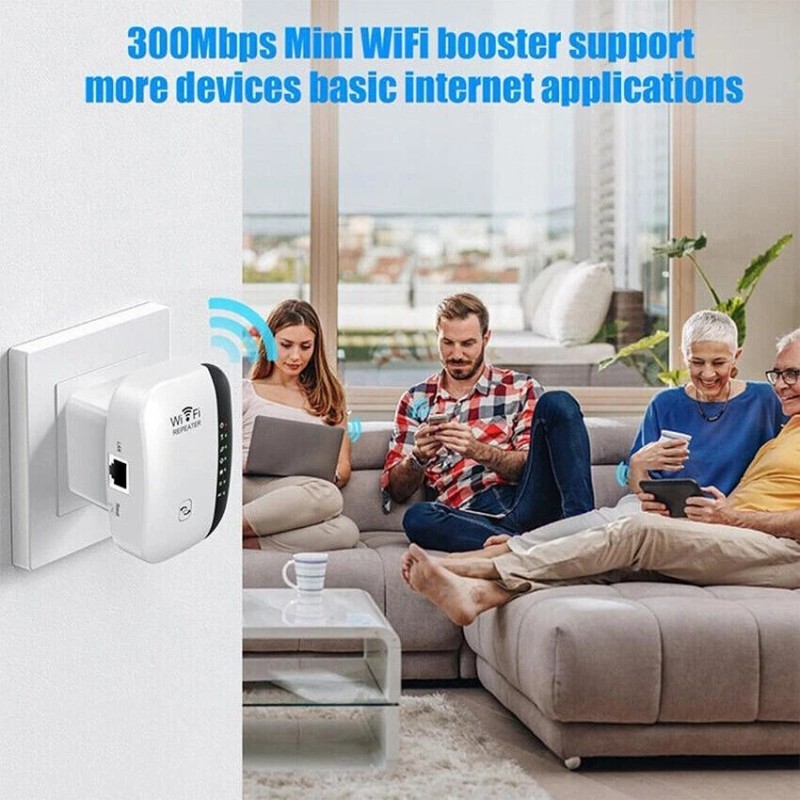 efunmodern NEW! WiFi Range Extender Internet Booster Wireless Signal Repeater