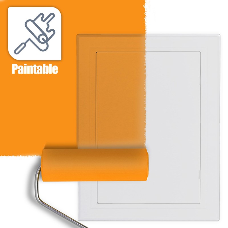 Flamorrow White Plastic Access Panel for Drywall, 8 x 10