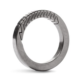 TIKIDESIGN Titanium Carabiner Key Ring, Round Carabiner Key Ring, Titanium, Round Carabiner Hook, Small Titanium Carabiner, Small for Organising Keys and EDC Mini Tools (TKS9-SB)