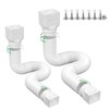 2 Pack Flexible Rain Gutter Downspout Extensions,Drain Downspout Extender,Gutter Extension