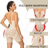 SAYFUT Full Body Shapewear Mid Thigh Mesh strapless Bodysuit Top