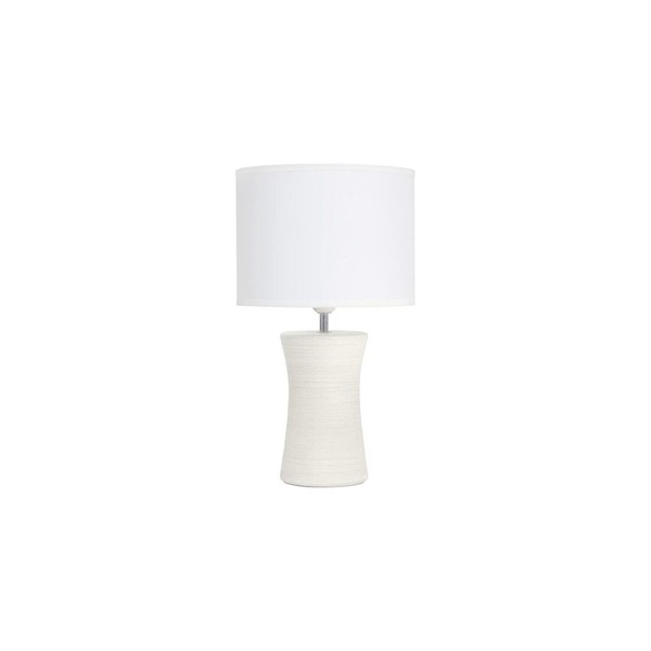 Maykoosh Handcrafted Haven Ceramic Hourglass Table Lamp Off-White, Ceramic Base