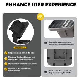 OGYE 2 Inch Trailer Hitch Cover with American Flag, Metal Trailer Hitch Cover Fit for 2 Inch Hitch Receivers Class 3 4 5,2'' Rubber Hitch Tube Cover Plug Cap (Black&Thin Blue line)