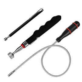 bssmmai Pack of 3 Telescopic Magnetic Rod, Telescopic Rod, Magnetic Tool, Flexible Magnetic Pickup, Rod Magnet for Picking Up Small Parts (1.5 LB 3 LB 5 LB)