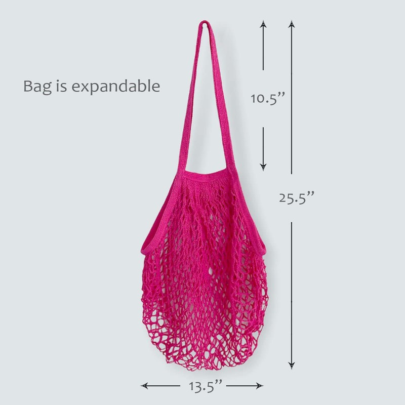 allydrew Cotton Mesh Net Shopping Bag, Grocery Bag for Vegetables,