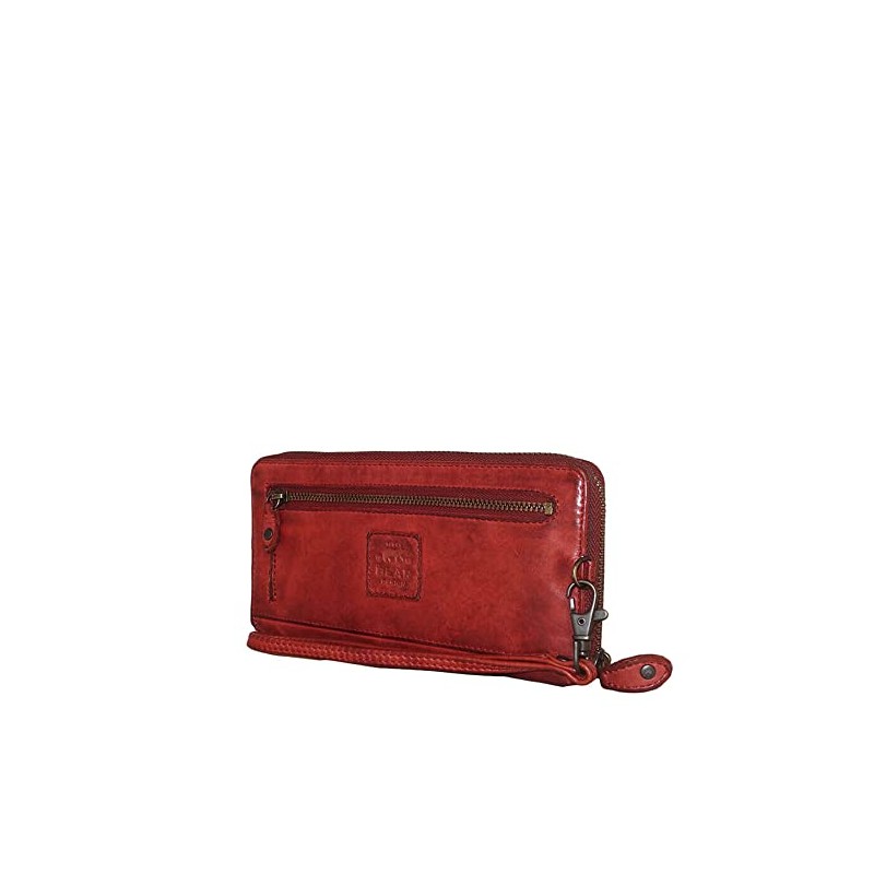 Bear Design Cow Lavato Dames Wallet CL15882 Red, Red X