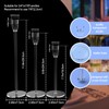 Tall Candlestick Holders Acrylic Clear Taper Candle Stand Bundle for