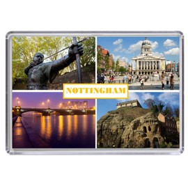 Nottingham United Kingdom England Souvenir Acrylic Fridge Magnet (Standard: 70x45mm)