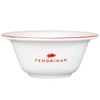 Fendrihan Porcelain Shaving Bowl, Hand-Painted Red Rim