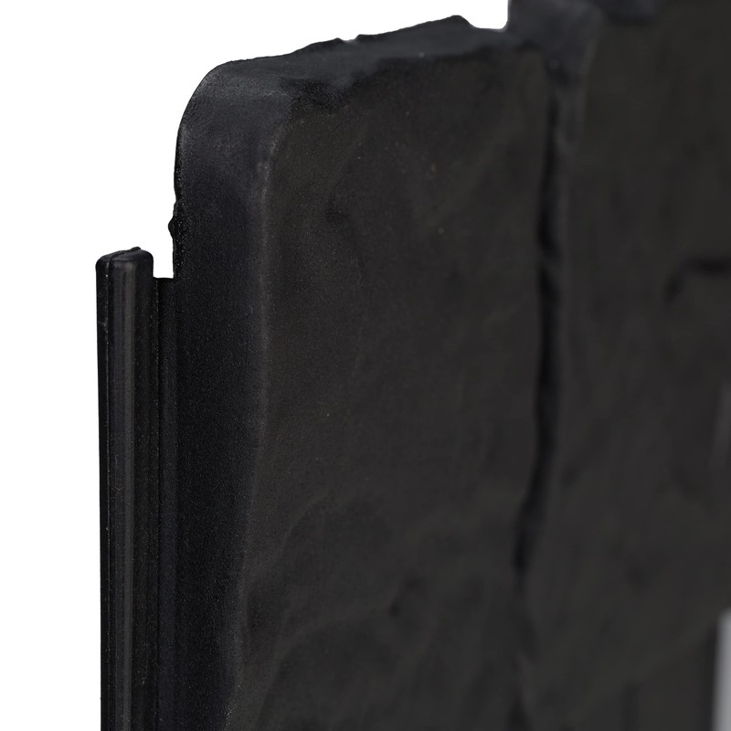 Relaxdays 10-Piece Flower Bed Surround, Stone Look, Lawn Edging for