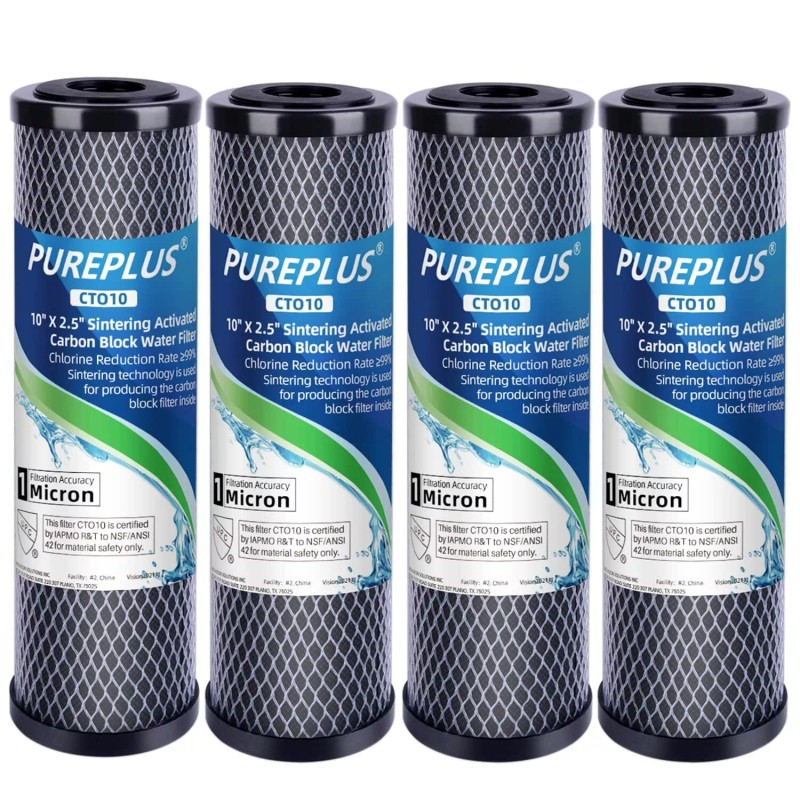 PurePlus Whole House CTO Carbon Water Filter Cartridge 1 Micron