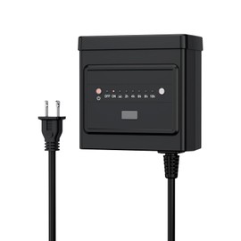 BN-LINK 60W Low Voltage Landscape Transformer with Countdown Timer and Photocell Sensor, 125V AC to 12V DC Converter with Overload Protection, Weather Durable for Outdoor LED Lighting, Pathway Light