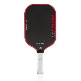 PIKKL VantagePro Carbon Fiber Pickleball Paddle (Red, 14 mm)