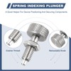 PATIKIL Spring Plunger with Knurled Handle, M6x1 Spring Return Knob