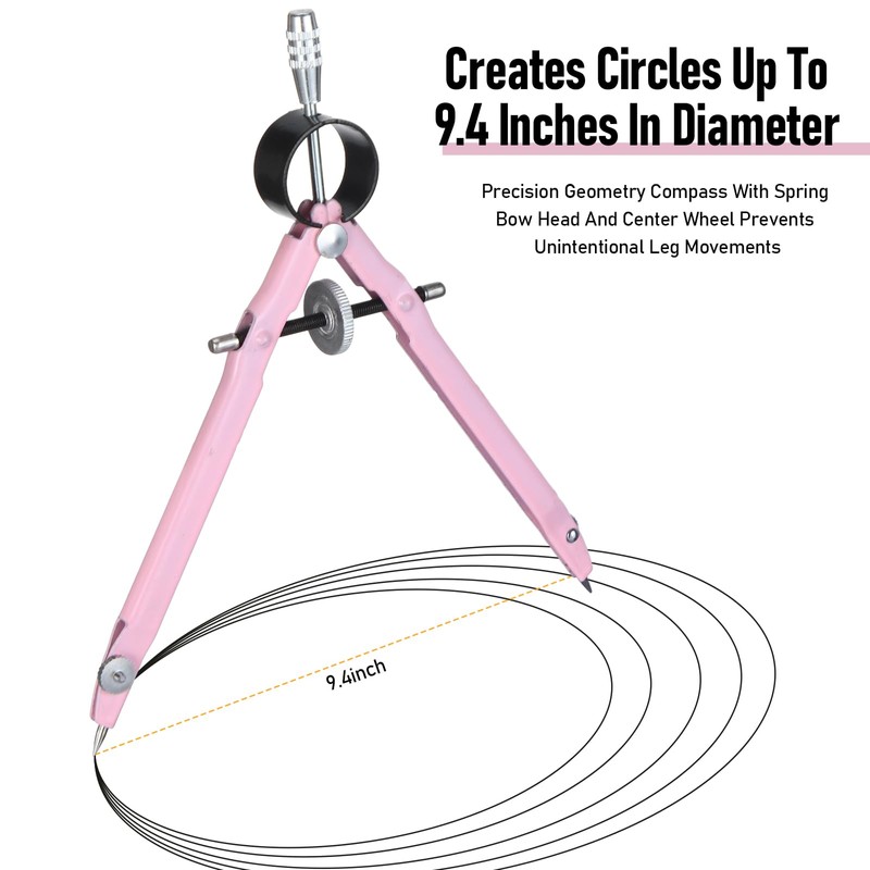 EBOOT Student Geometry Math Set, Drawing Compass and 6 Inch