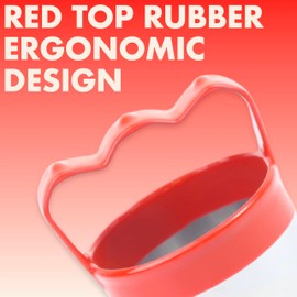 3 Pcs Round Biscuit Cutters Set 3", 3.5", 4", 0.4mm Stainless Steel Circle Cookie Cutters for Baking, Comfortable Grip, Red Silicone Handle