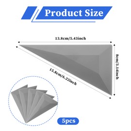 5Pcs Window Tint Squeegee Triangle Contour Squeegee Card Scraper Window Tint Tools Grey Corner Squeegee Vinyl Wrap Tool Kit for Car Wrapping Window Tinting Film Installation Application