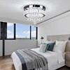 YPQXYHDA Dimmable Crystal Ceiling Light,11.8" Modern Crystal Chandeliers LED Flush