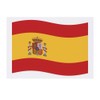 'Waving Spanish Flag' Temporary Tattoo - Water Resistant, Skin-Safe, Non-Toxic