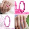 ThunderFit Stackable Silicone Wedding Rings for Women, Thin Rubber Engagement