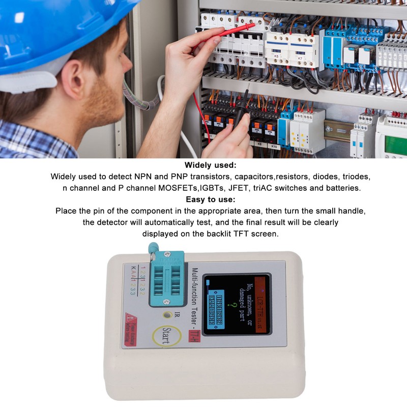 Transistor Meter High Accuracy LCD Display Automatic ESR Tester for