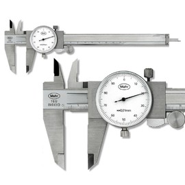 Round Scale 150 mm caliper with MAHR Marcal 16U 4107107: 0.02 mm Reading with Fine Adjustment