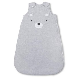 Ex UK Store Baby Winter Sleeping Bag 2.5 Tog 100% Cotton Sizes Newborn to 24 Months Boys Girls (AS 118 - Bear Face Grey / 0-6M)