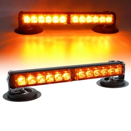 OPPBUY 12.2'' Wireless Roof Top Emergency Strobe Beacon Lights,High Brightness Safety Warning LED Strobe Light Rechargeable Amber Car Roof Strobe Light Bar with 17 Flashing Modes for 12/24V Car Truck
