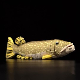 Realistic Northern Pike Fish Stuffed Plush Toy - Simulation 18.5” Lifelike Depth Ocean Animals Pike Plushie Toys Figur, Super Soft Sea Creatures Fish Model Plush Toy Gift Collection for Kids