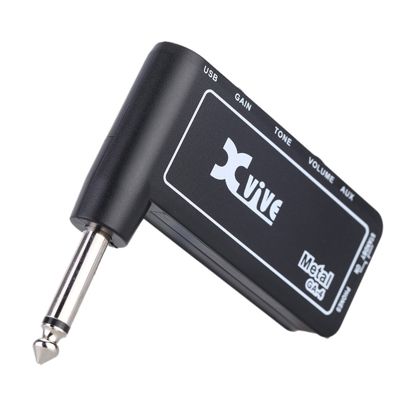Xvive GA4 Metal Mini Portable Rechargeable Electric Guitar Plug Headphone