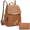 KKXIU Trendy Leather Backpack Purse for Women and Ladies Shoulder