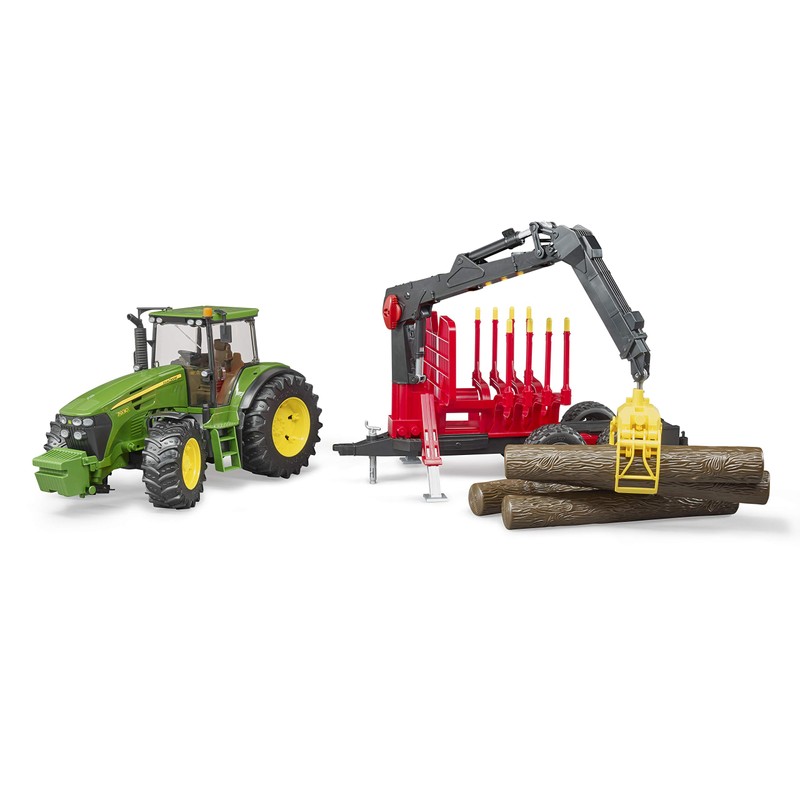 John Deere 7930 w Logging Trailer, Crane and 3 logs