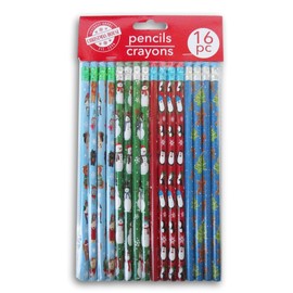 Christmas Stocking Stuffer Reward Favor Assorted Pencils - 16 Count