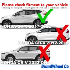 Window Deflectors Smoke Tinted Tape-On Side Window Vent Visor Deflectors Rain Guards Compatible with Honda CR-V (CRV) 2017-2022 - 6 pcs. GW0784