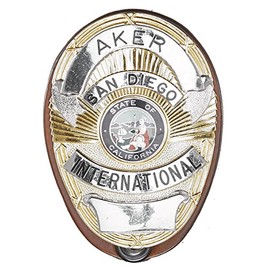 Aker Leather 591 Clip-On Shield Badge Holder, Tan