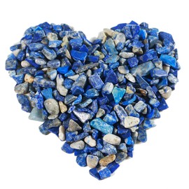 Soulnioi Lapis Lazuli Crystal Tumbled Chips Stone Natural Crystal Crushed Stones Irregular Bulk Gemstones 5-7mm 100g for DIY Garden Home Decorative