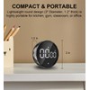 Round Digital Kitchen Timer, Magnetic Countdown Countup Timer with Large
